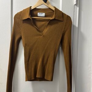 Old navy mustard collar sweater shirt